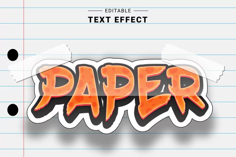 Editable Text Effect for Illustrator. Vector Graphic styles