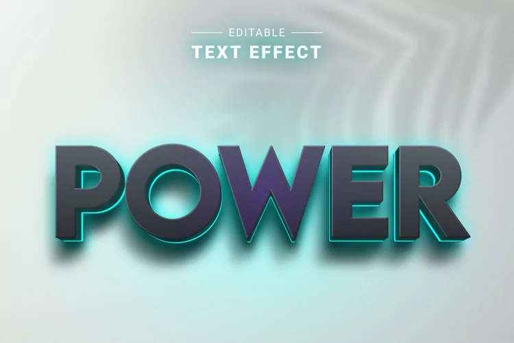 Editable Text Effect for Illustrator. Vector Graphic styles