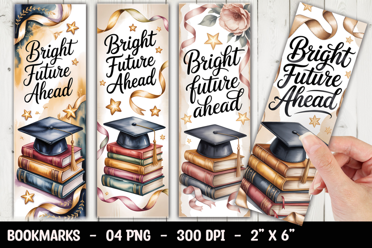 Bright Future Gradution Cap Bookmark Sublimation