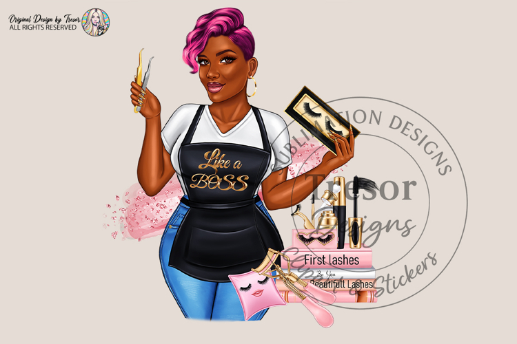 Lash Artist Sublimation PNG Boss Babe Beauty Design