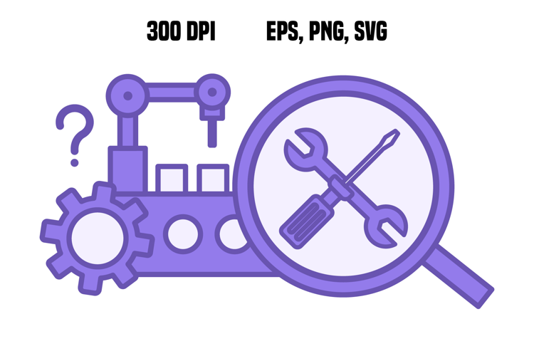Purple Predictive Maintenance Icon
