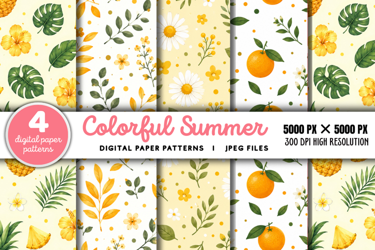 Summer Digital Paper Image 21