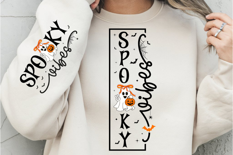 Spooky Vibes PNG, Halloween PNG, Boo Ghost PNG, Spooky PNG