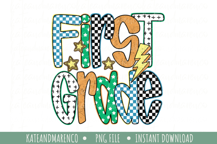 Boy First Grade PNG | Retro 1st Grade PNG | Boy PNG