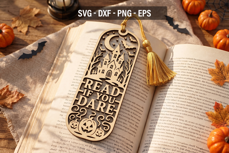 Halloween Bookmark SVG, Read If You Dare SVG, Haunted House