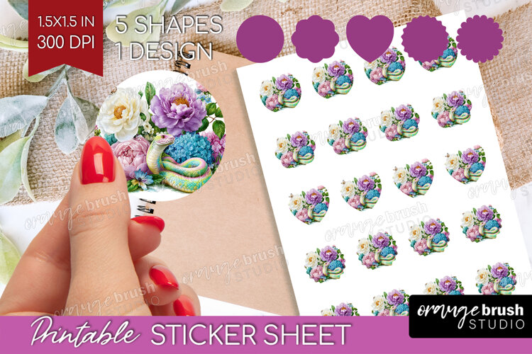 Magical Forest Round Sticker - Fantasy Printable Sticker example image 1