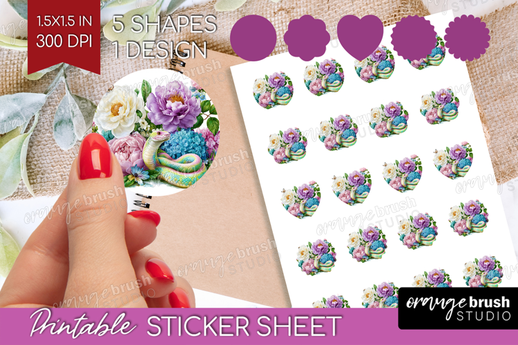 Magical Forest Round Sticker - Fantasy Printable Sticker