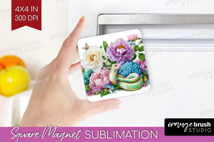 Magical Forest Magnet Sublimation - Fantasy Square Magnet