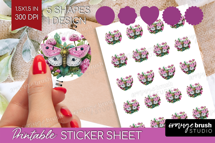 Magical Forest Round Sticker - Fantasy Printable Sticker