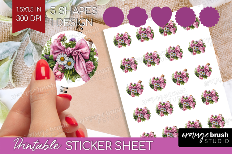 Magical Forest Round Sticker - Fantasy Printable Sticker