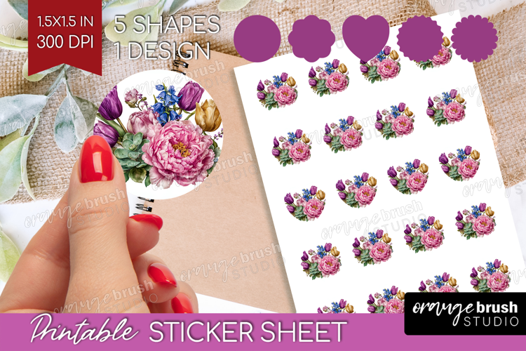 Magical Forest Round Sticker - Fantasy Printable Sticker