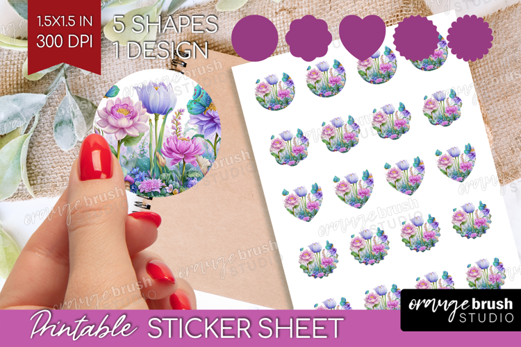 Magical Forest Round Sticker - Fantasy Printable Sticker