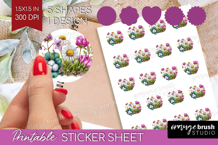 Magical Forest Round Sticker - Fantasy Printable Sticker