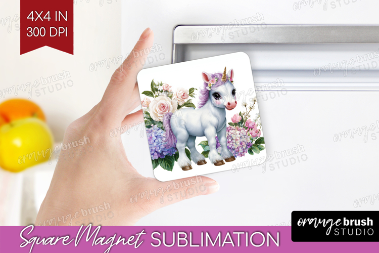 Magical Forest Magnet Sublimation - Fantasy Square Magnet