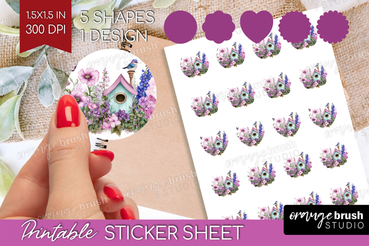 Magical Forest Round Sticker - Fantasy Printable Sticker