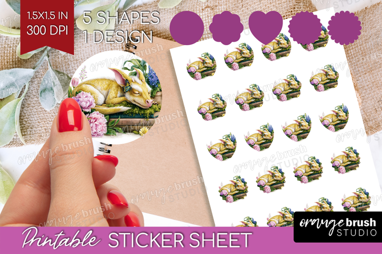 Magical Forest Round Sticker - Fantasy Printable Sticker