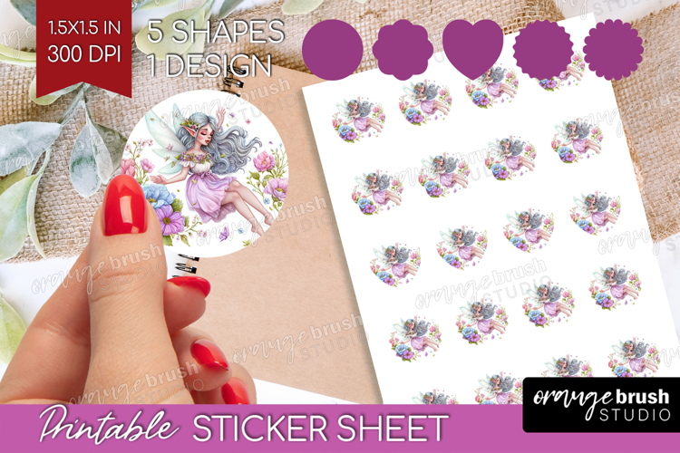 Magical Forest Round Sticker - Fantasy Printable Sticker