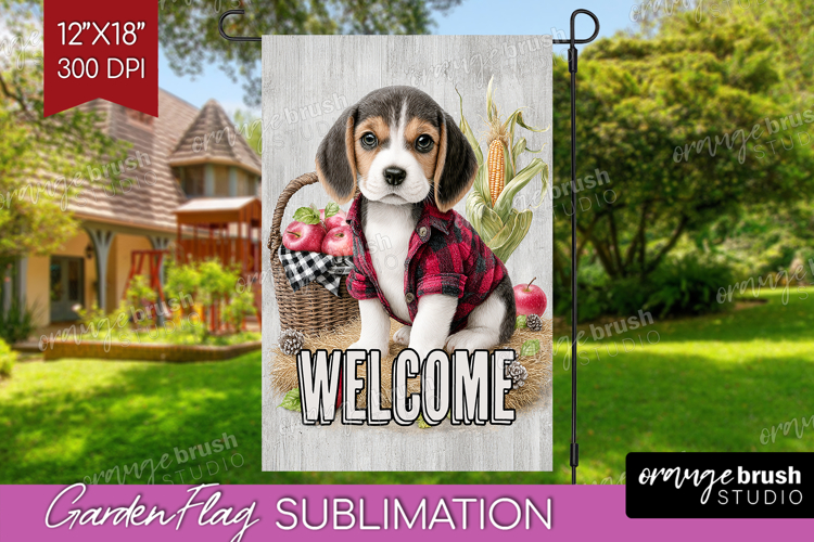 Farmhouse Garden Flag Sublimation - Country Welcome Sign PNG