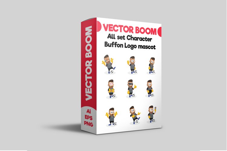 9 Pose Character Buffon Logo mascot