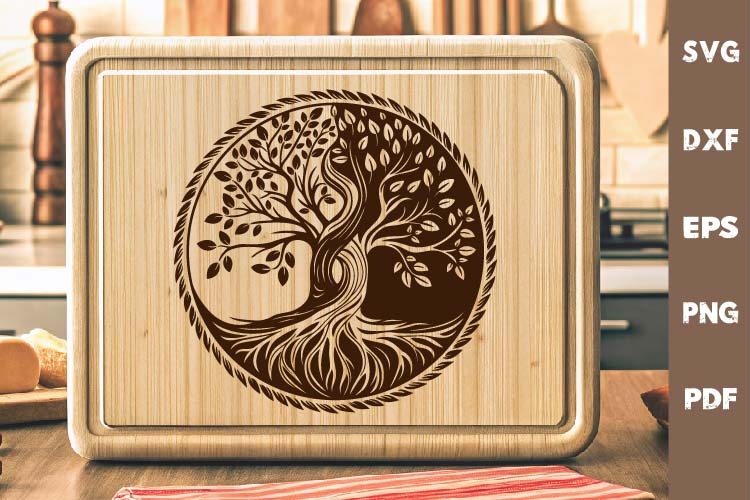 Tree of life SVG, Engraving Laser Cutting board SVG