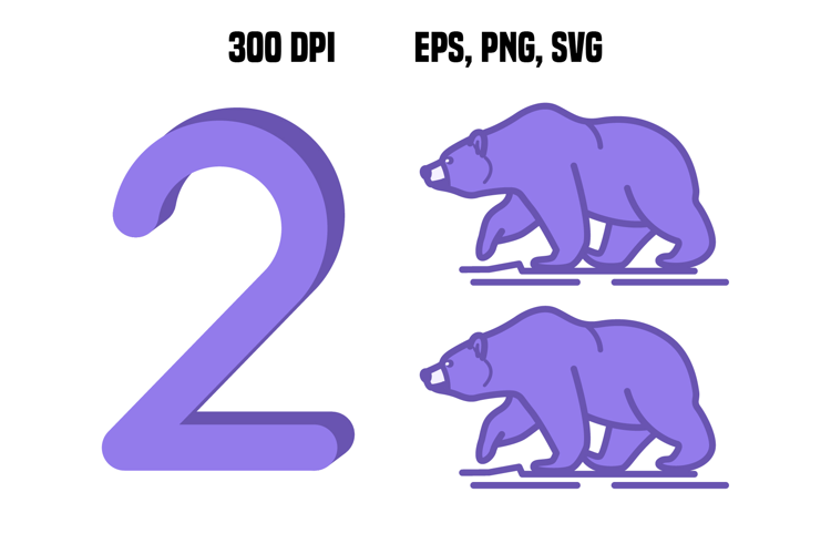 Purple Number Two and Bears
