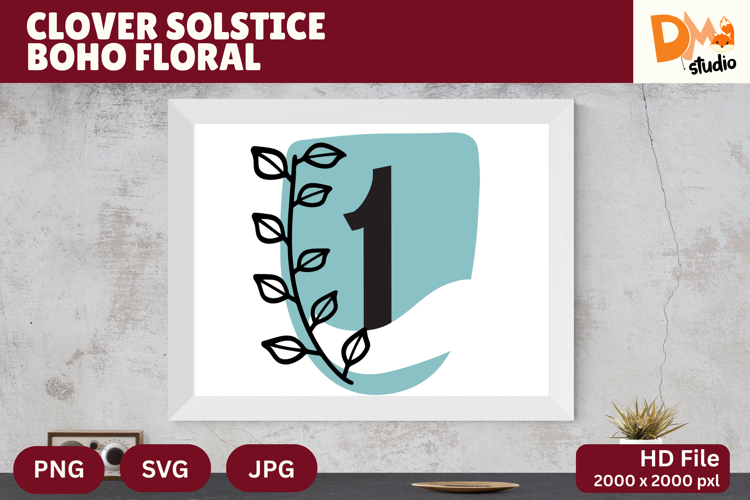 Clover Solstice Boho Floral Monogram
