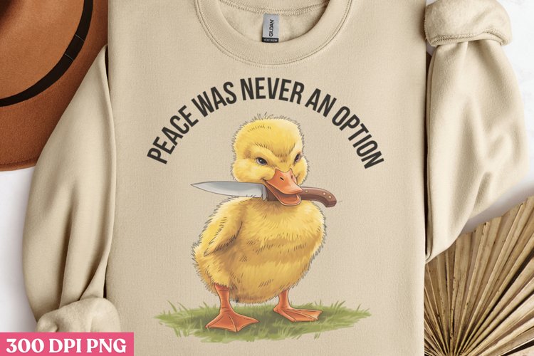 Peace Was Never an Option PNG, Funny Animals Sublimation PNG