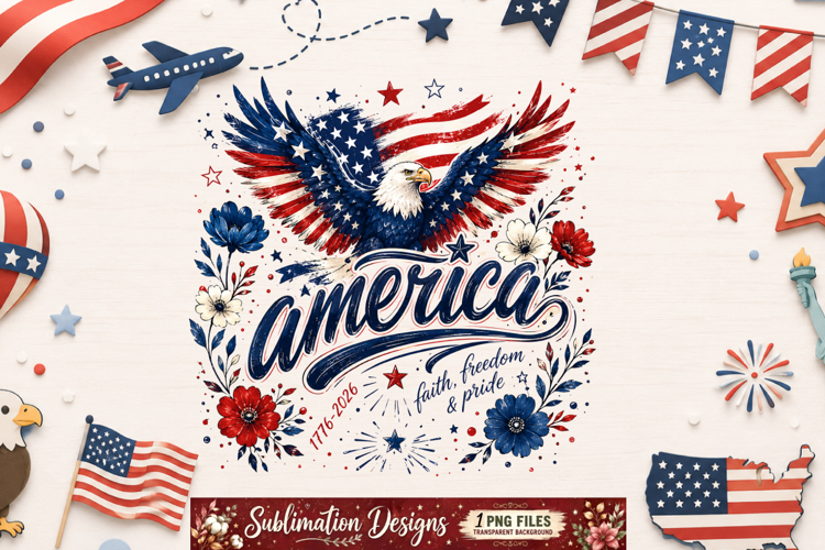 America 250 Anniversary 1776-2026 Patriotic PNG,American png
