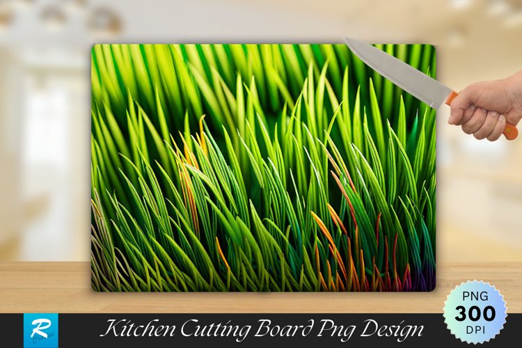 Grass Cutting Board Sublimation Design example image 1