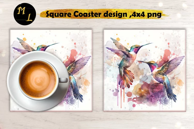 Hummingbird Coaster sublimation,Hummingbird Square Coaster