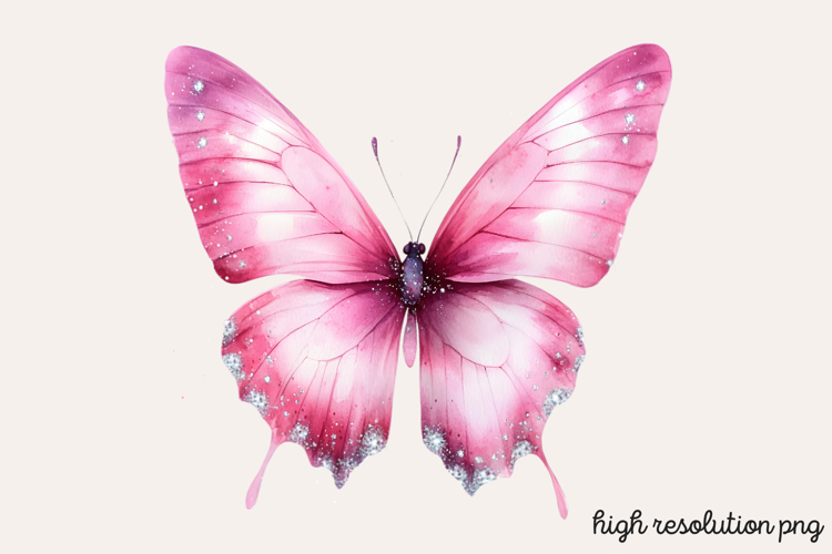 Pink Butterfly Clipart Image 8