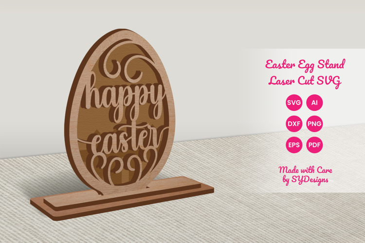 Easter Egg Stand Laser Cut SVG