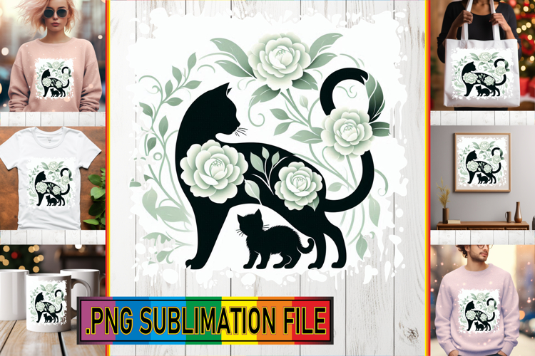 Elegant PNG TSHIRT Gift Ideas, Flower Animals