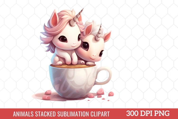 Animals Stacked Sublimation Clipart