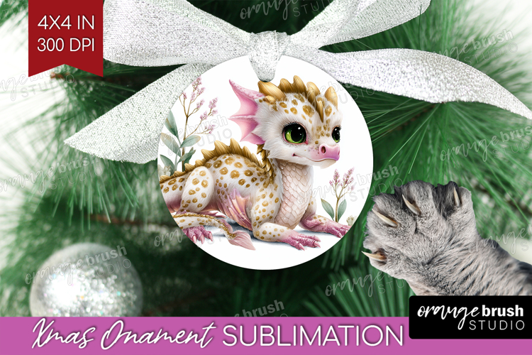 Floral Dragon Ornament PNG - Fantasy PNG Sublimation
