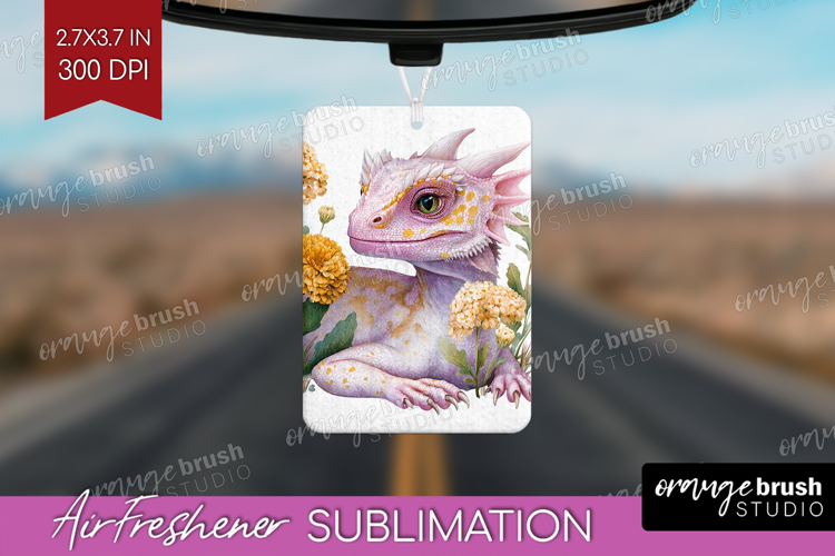 Floral Dragon Air Freshener PNG - Fantasy PNG Sublimation