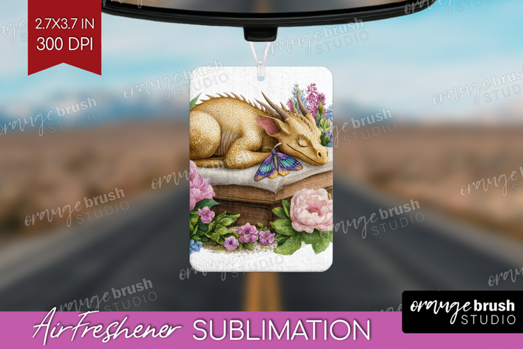 Floral Dragon Air Freshener PNG - Fantasy PNG Sublimation