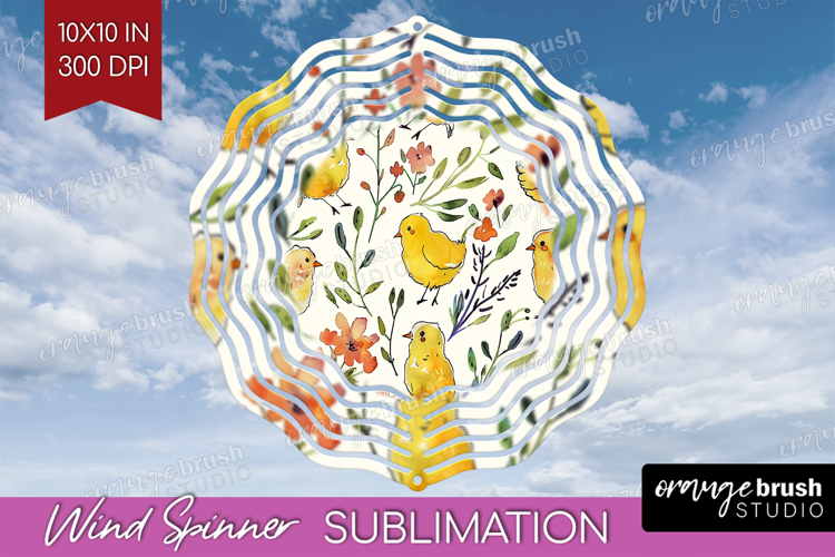 Floral Animals Wind Spinner Sublimation PNG - Farm Animals
