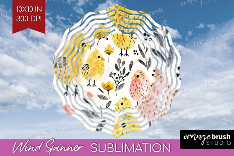 Floral Animals Wind Spinner Sublimation PNG - Farm Animals