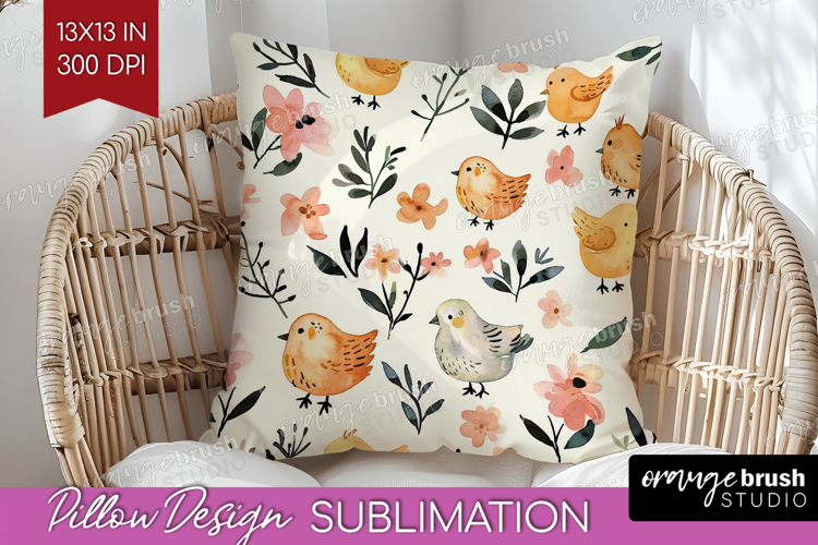 Floral Animals Pillow Sublimation - Farm Animals Pillow PNG