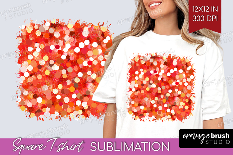 Glitter Texture Square Tshirt Background - Sparkle Glitter