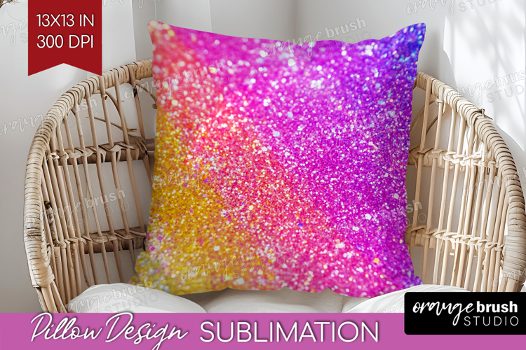 Glitter Texture Pillow Sublimation - Sparkle Glitter Pillow