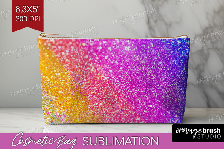 Glitter Texture Cosmetic Bag - Sparkle Glitter Makeup Bag