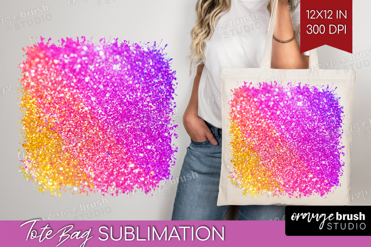 Glitter Texture Tote Bag - Sparkle Glitter Tote Bag PNG