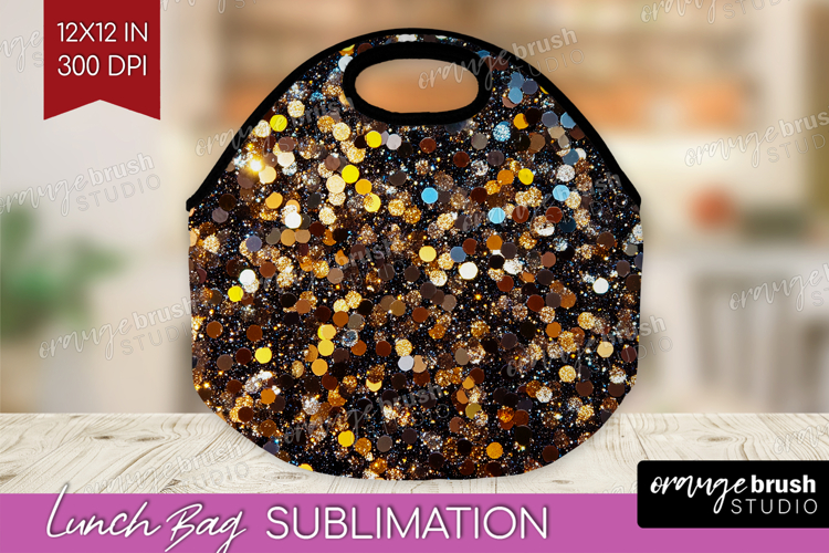 Glitter Texture Lunch Bag - Sparkle Glitter Lunch Bug PNG