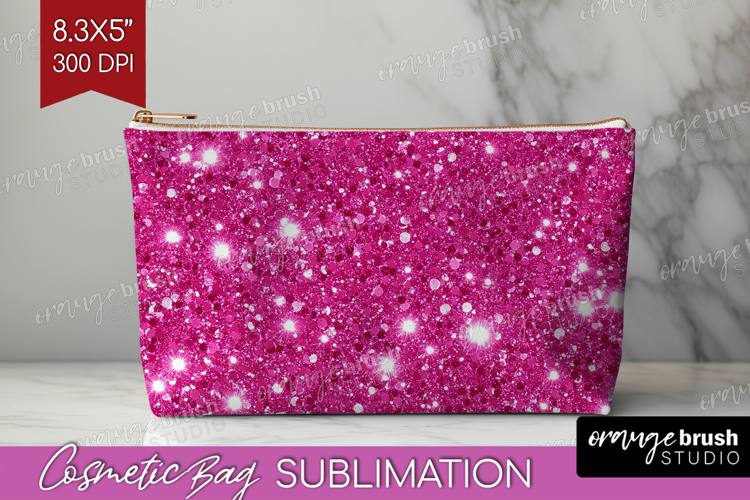 Glitter Texture Cosmetic Bag - Sparkle Glitter Makeup Bag