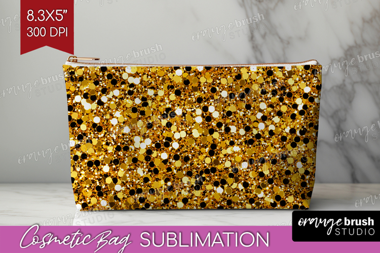 Glitter Texture Cosmetic Bag - Sparkle Glitter Makeup Bag