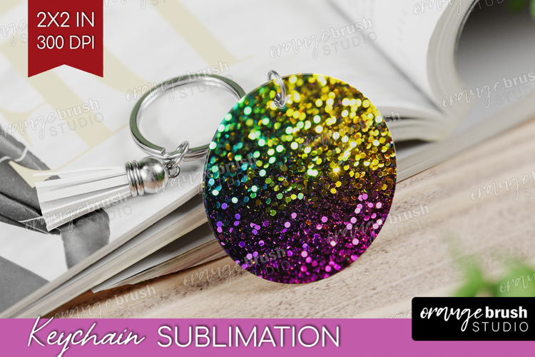 Glitter Texture Keychain PNG - Sparkle Glitter Keychain
