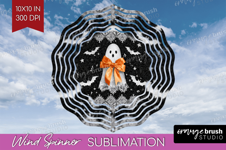 Cute Ghost Wind Spinner Sublimation PNG - Spooky Halloween