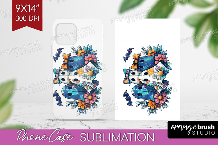 Cute Ghost Phone Case PNG - Spooky Halloween Case PNG